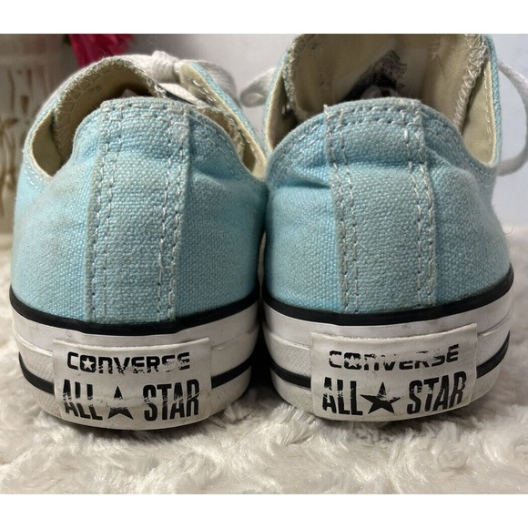 Size 7 Converse All Star Low Aqua Turquoise - Picture 6 of 8